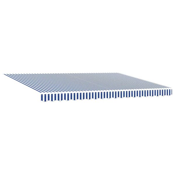 vidaXL Retractable Awning Blue and White 450 x 300 cm Fabric and Metal