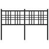 vidaXL Metal Headboard Black 140cm