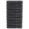 vidaXL Premium Sauna Towels "SOLUND" 10 pcs Anthracite 80x200 cm 600 gsm