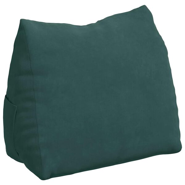 vidaXL Back Pillow Dark Green 60 x 20 x 50 cm Corduroy Fabric