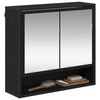 vidaXL Wall Shelf with Shelf Wall-mounted Black Oak 65 x 20 x 60 cm