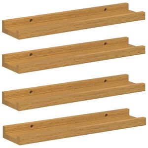 vidaXL Wall Shelf 4 pcs Beige 40 x 9 x 3 cm Engineered Wood