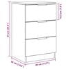 vidaXL Bedside Cabinet Black Oak 40 x 65 x 65 cm Engineered Wood
