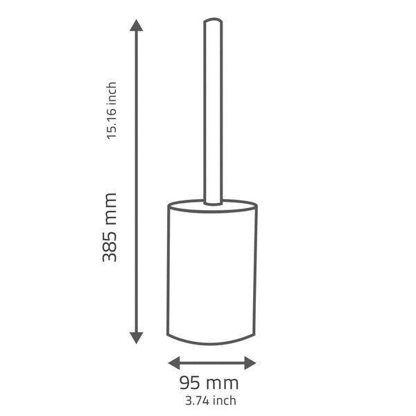 RIDDER Toilet Brush with Holder Brick White