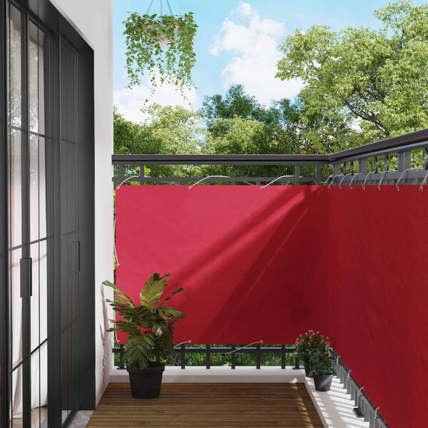 vidaXL Balcony Screen Burgundy 120 x 200 cm PU coated oxford alu