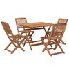 vidaXL 5 Piece Garden Dining Set Solid Wood Acacia