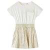 Kids'Dress with Short Sleeves Ecru 92