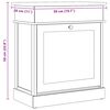vidaXL Shoe Cabinet White 50x28x58 cm Paulownia Wood
