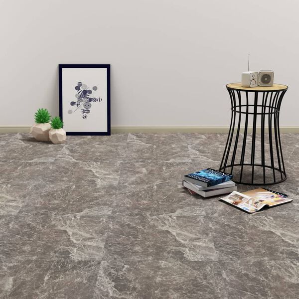 vidaXL Self-adhesive PVC Flooring Planks 5.11 m² Black Marble