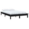 vidaXL Bed Frame without Mattress Black 120x200 cm Solid Wood