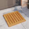 vidaXL Bath Mat Plain Brown 50 x 50 cm Wood