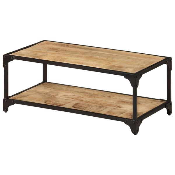 vidaXL Coffee Table 90x45x35 cm Solid Rough Mango Wood