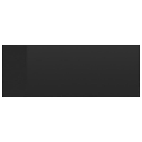 vidaXL Floating Nightstand High Gloss Black 40x30x15 cm Engineered Wood