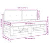 vidaXL Middle Sofas with Cushions 2 pcs Impregnated Wood Pine