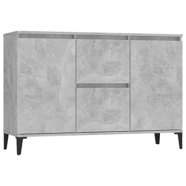 vidaXL Sideboard Concrete Grey 102x35x70 cm Engineered Wood