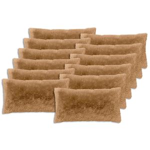 vidaXL Cushion Cover 12 pcs HEERLEN Taupe 40 x 80 cm PV Fleece