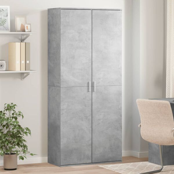 vidaXL Highboard Concrete Grey 80x35x180 cm Engineered Wood