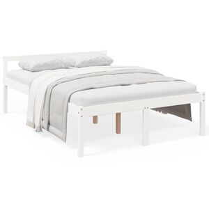 vidaXL Senior Bed without Mattress White 120x200cm Solid Wood Pine