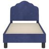 vidaXL Toddler Bed Frame with Headboard Police Blue 70 x 140 cm Velvet