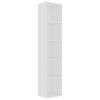 vidaXL Book Cabinet | White | Engineered wood | Tall | Book Cabinet