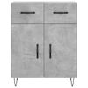 vidaXL Highboard Concrete Grey 69.5x34x180 cm Engineered Wood