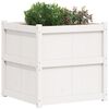 vidaXL Garden Planter White 70x70x70 cm Solid Wood Pine