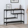 vidaXL Console Table Black Oak 100 x 30 x 75 cm Engineered wood