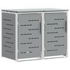 vidaXL Wheelie Bin Storage for 2 Bins 240L Stainless Steel Grey