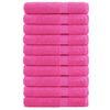 vidaXL Premium Towels SOLUND 10 pcs Pink 100x200 cm 600 gsm
