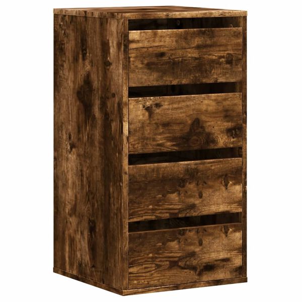 vidaXL Corner Chest of Drawers Smoked Oak 40x41x76 cm Engineered Wood