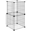 vidaXL 8-Panel Pet Cage with Door Black 35x35 cm Steel