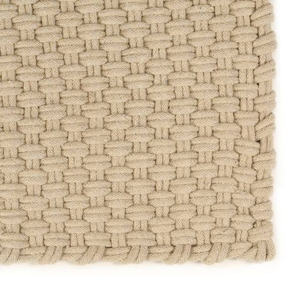 vidaXL Rug Rectangular Natural 160x230 cm Cotton