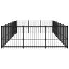 vidaXL Outdoor Dog Kennel Steel 16.94 m&sup2;