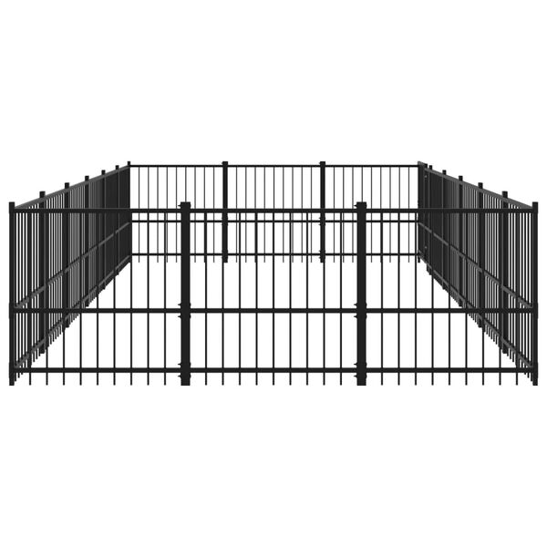 vidaXL Outdoor Dog Kennel Steel 16.94 m&sup2;
