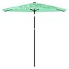 vidaXL Garden Parasol with Steel Pole Green 223x223x213 cm