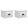 vidaXL Wall-mounted Bedside Cabinets 2 pcs High Gloss White 41.5x36x28cm