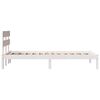 vidaXL Bed Frame with Headboard White 100 x 200 cm Solid Pine wood