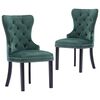 vidaXL Dining Chairs 2 pcs Dark Green Velvet