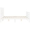 vidaXL Bed Frame without Mattress White 140x190 cm Solid Wood