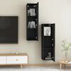 vidaXL TV Cabinets 2 pcs Black 30.5x30x110 cm Engineered Wood