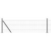 vidaXL Euro Fence with Concrete Base 25 x 0.4 m PVC-Coated Steel Grey