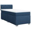 vidaXL Box Spring Bed with Mattress Blue 100x200 cm Fabric
