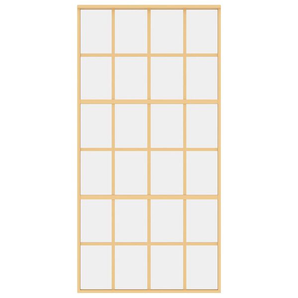 vidaXL Sliding Door Gold 102.5x205 cm Clear ESG Glass and Aluminium