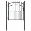 vidaXL Fence Gate with Spikes EMMEN 125 x 100 cm Powder-coated steel