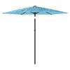 vidaXL Garden Parasol with Steel Pole Blue 268x268x226 cm