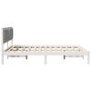 vidaXL Bed Frame with Upholstered Headboard Light Grey 150 x 200 cm
