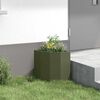 vidaXL Corner Planter Olive green 30 x 30 x 35 cm Steel