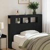 vidaXL LED Headboard Black Oak 120 x 18.5 x 103.5 cm Engineered Wood