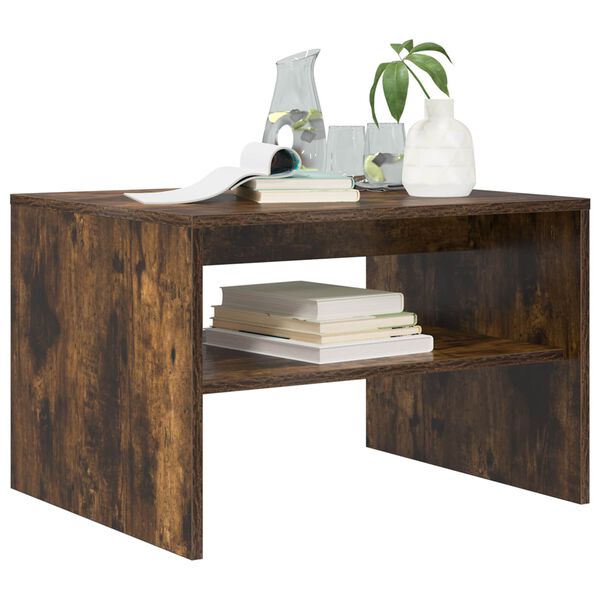 vidaXL Coffee Table Smoked Oak 60 x 50 x 40 cm Engineered Wood