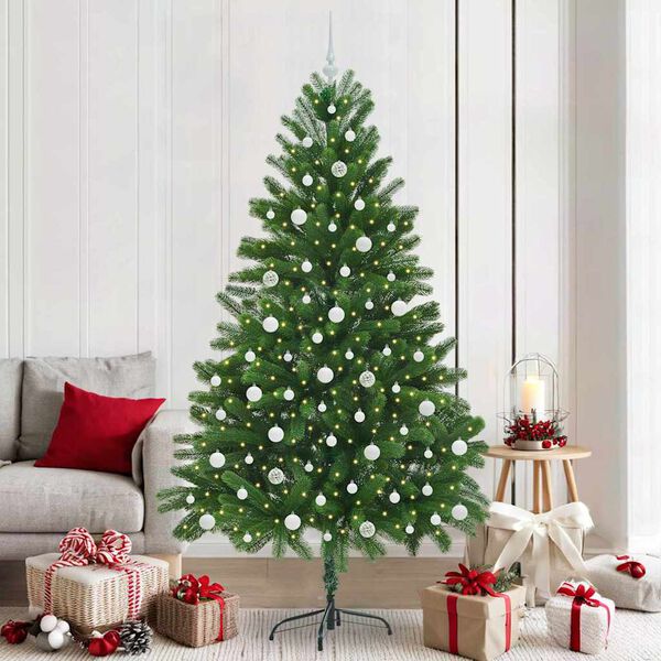 vidaXL Christmas Tree with 300 LEDs with Stand Green 210 cm PE
